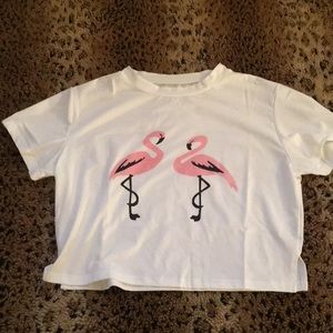 Shein flamingo crop top